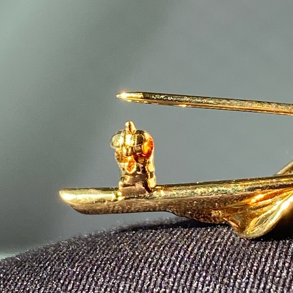 Swarovski Swan Clear Crystal Rose Gold Brooch Pin - Picture 7 of 12